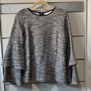 Sail to Sable tweed bell sleeve top